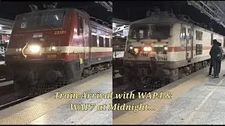 👉Back to back Train arrival with announcement at Midnight_19015 Saurashtra Exp_22957 Somnath SF Exp