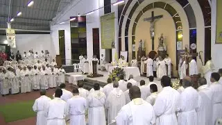 Peruvians attend mass organized by Diocese of Callao for Pope Leo XIV | AFP