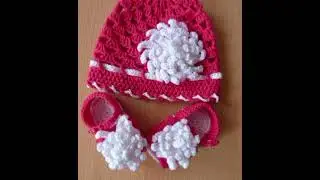 Crochet baby booties and beautiful cap