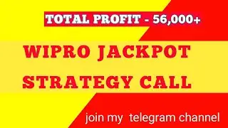 WIPRO JACKPOT STRATEGY CALL | OPTION PUT BUY | TOTAL PROFIT 56,000/   PROFITMUDRA TRADING