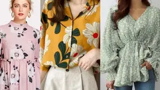 New latest floral design tops for girls | Floral tops design
