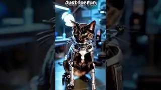 robot cat here💪#ai #cat #aicat #trending #short #aicatvideo #robot #catrobot #catvideos #catlovers