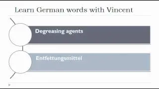 Learn German = Vocabulary = Cleaning and polishing products
