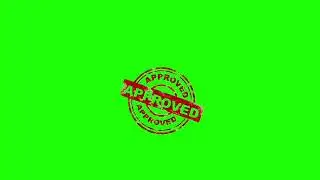 APPROVED Stamp Green Screen