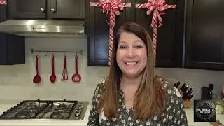 Cabinet Gift Bow Wrap Tutorial with Maria D from The Wreath Meshine