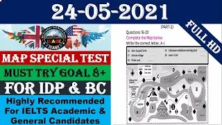 Map Special IELTS Exam Listening Test With Answers | IELTS Listening Test 2021 | 24-05-2021