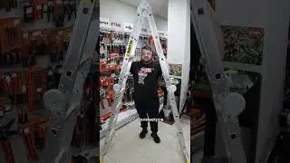 Лучшая лестница для частного дома и дачи | Лестница-трансформер алюминиевая Алюмет 4x4 ступеней