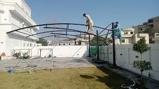 Steel Structure Car Parking Shade design