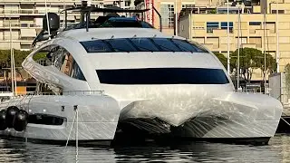 REVOLUTIONARY CATAMARAN ROYAL FALCON ONE YACHT ROYAL  PORSCHE DESIGN STUDIO @archiesvlogmc