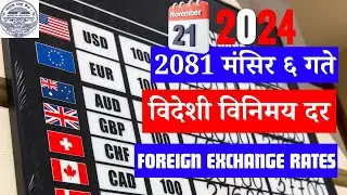 FOREX || November 21, 2024 || Nepal Rastra Bank Foreign Exchange Rate || विदेशी विनिमय दर