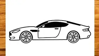 HOW TO DRAW ASTON MARTIN DB8 || EASY ASTON MARTIN CAR DRAWING 