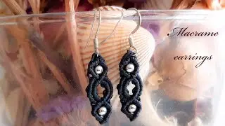 Macrame earrings for beginners / Macrame earrings tutorial easy / Macrame stud earrings diy