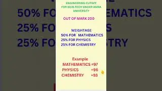 How To Calculate Engineering cutoff marks | cut off mark calculation