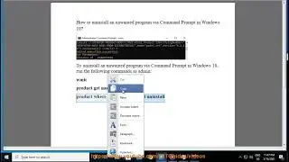 Remove/uninstall an unwanted program via Command Prompt in Windows 10