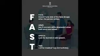 Learn to recognize the symptoms of a stroke with the FAST technique | #BeatNCDs