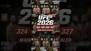 UFC Upcoming Fights 2026🔥I UFC 324 325 326 327 Main Fights & Dates Revealed 😲 I UFC Upcoming Events