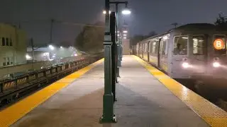 New York City Subway: R46/R68A B/Q trains at Sheepshead Bay (HD)