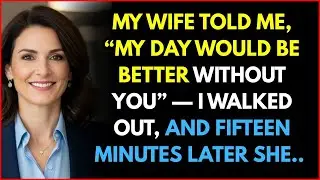 My Wife Told Me, “My Day Would Be Better Without You”—I Walked Out, and Fifteen Minutes #cheating