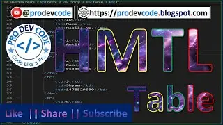 HTML Table | Table Tag  #QLC #HTML #htmltables #table