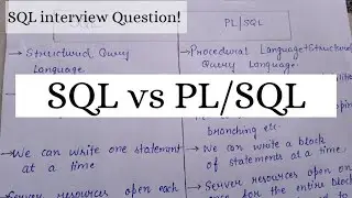 SQL vs PLSQL|| PLSQL interview questions series.#differencebtwnSqlandPlsql