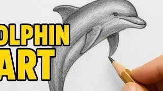 ✏️ “How to Draw Dolphin with Pencil | Realistic Dolphin Sketch for Beginners”🎨 “Dolphin Drawing 