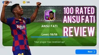 100 Rated ANSU FATI review in PES 2021 mobile⚽️..(Score11)