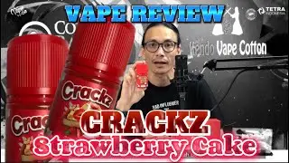 CRACKZ V5 STRAWBERRY CAKE BY TETRA INDONESIA X VAPE ON | STRAWBERRY NYA MEWAH