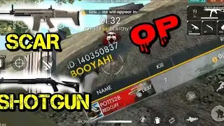 FREEFIRE BATTLEGROUNDS TIPS FOR BETTER PLAY|| BOOYAHH!!! SCAR AND SHOTGUN OP BEST COMBO!!