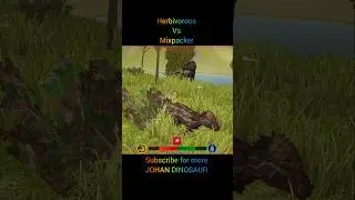 Harbivorous vs Mixpacker 😱 #dinosaurfight #dinorampage #thecrusedisle #subscribe