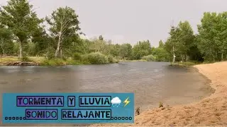 Sonido relajante tormenta y lluvia 🥰🌧️⚡️