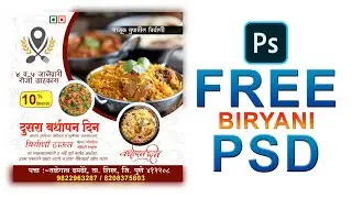 Chicken Biryani social media banner | make banner for social media chicken biryani | food banner