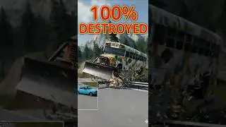 Which Car can DESTROY the Guardrail? 🚛😱 #Shorts