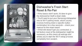 Samsung Smart Dishwasher Not Connecting to Wi-Fi &ndash; Fix