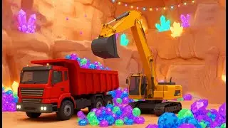 Baustellen Fahrzeuge f&uuml;r Kinder 🚜 | Bagger, Kipper, Bohrer Song | Wir graben tief! ⛏️