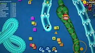 WORMSZONE.IO II GIANT SLITHER SNAKE GAME TOP 1/Epic Worms Zone Best Gameplay! Gamer.....
