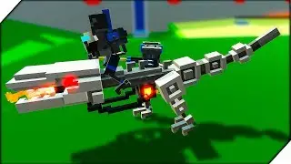 РОБОТ ВЕРХОМ НА ДИНОЗАВРЕ - Clone Drone in the Danger Zone Битва роботов. Игра как мульт про роботов