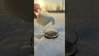 preparing coffee in snow #wow #omg #shorts