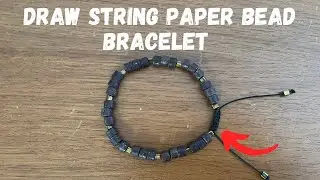 Make your own paper bead for a drawstring bracelet | drawstring bracelet tutorial #papbeads