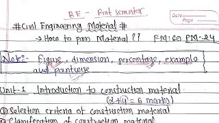How to pass Material?🤔 Civil Engineering Materials BE Civil 1st Purbanchal University|Important ques