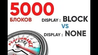 Display: none VS Display: block - 10 000 блоков тест скорости