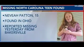 Amber Alert canceled for missing 15YO NC girl, child found safe in Ohio