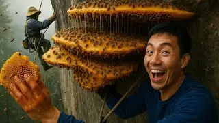 Mastering Honey Bee Catching Skills Conquering Ancient Jungle Trees for Wild Hive Treasures