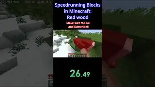 Speedrunning Blocks In Minecraft!! : Red Wool : #shorts #minecraft #minecraftshorts #shortvideo