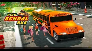 High School bus driving-parking simulator 3D - Gameplay IOS & Android