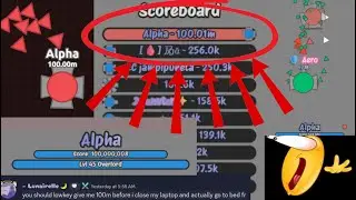 100 MILLION OVERLORD WORLD RECORD REAL NO CLICKBAIT?!??!?!?!/😱😱😱 - diep.io