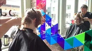 A short graduated bob haircut with undercut