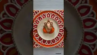 Ganesha Mud Mirror art #ganapatibappamorya #shorts #lippanart #mudmirrorwork #diy #festive #bappa