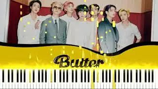 BTS (방탄소년단) 'Butter' - piano tutorial + free sheet music