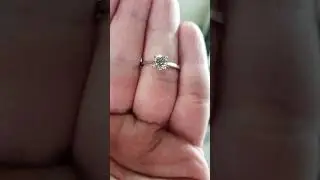 1 Ct Solitaire Real Natural Certified Diamond Engagement Ring, 18Kt White Gold