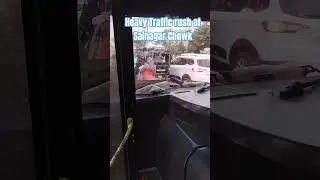 Heavy Traffic rush at Sainagar Chowk #trafficpolice #amravati #mh27